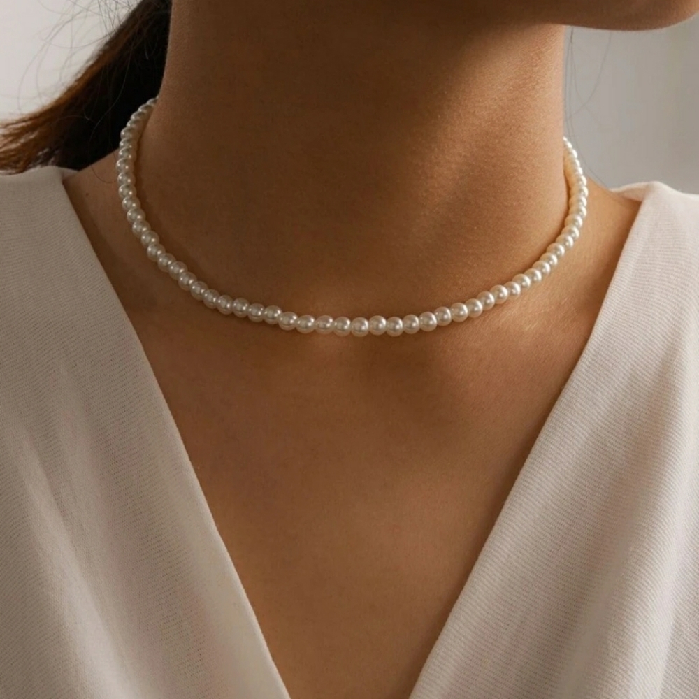 Fresh water Pearl necklace and bracelet set